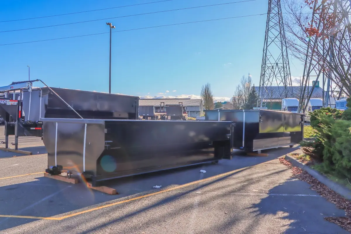 Roll-off dumpster ready for waste disposal at job site for 6 Yard Dumpster Rental in Marcy
